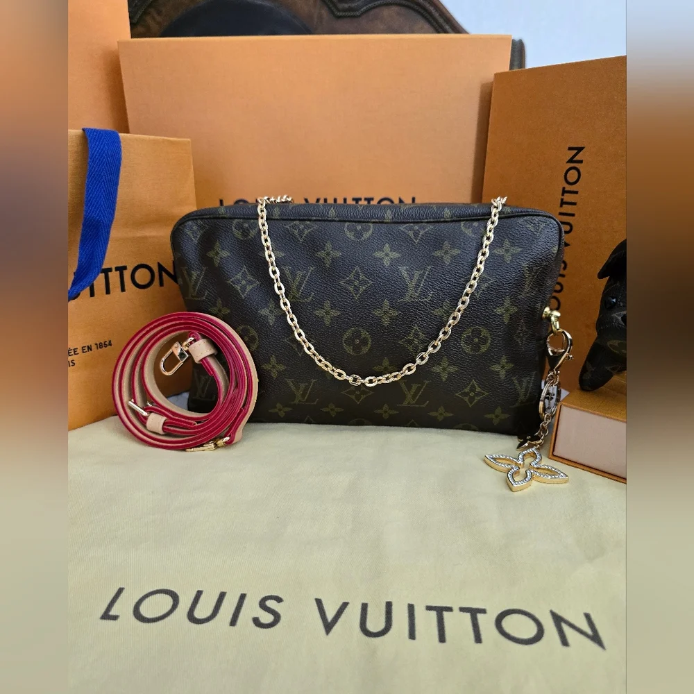 AUTHENTIC LOUIS VUITTON Monogram Trousse Cosmetic Crossbody Bag - Picture 3 of 17